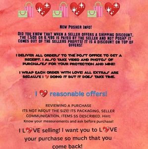 INFO FOR BUYERS & NEW POSHERS! WELCOME!